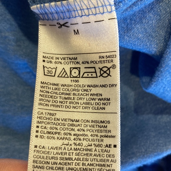 Old Navy men’s soft-washed t-shirt, size medium, blue, short sleeve, 60% cotton - Picture 3 of 3